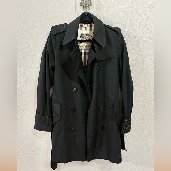 Burberry Trench Coat - Black - Women’s US size 8 - Picture 1 of 9